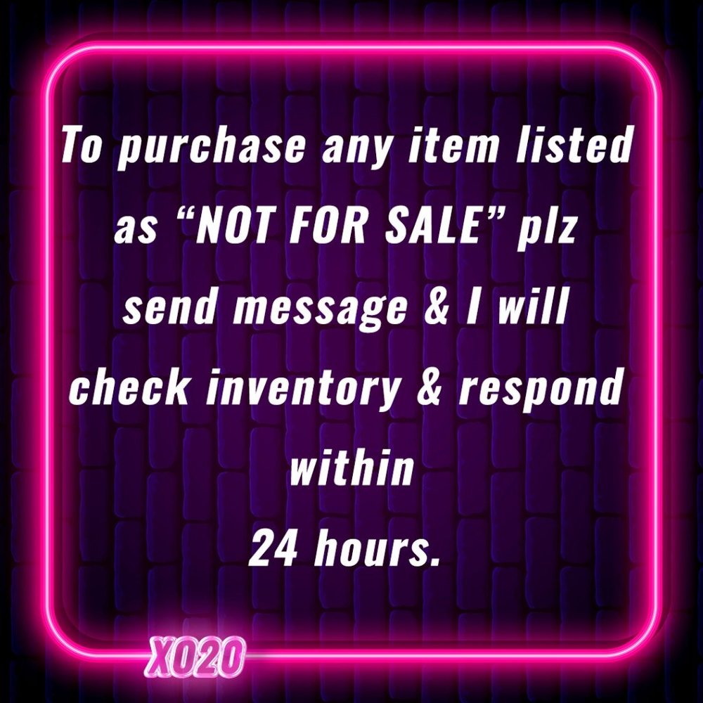 POLICY ON ALL "NOT FOR SALE" INVENTORY